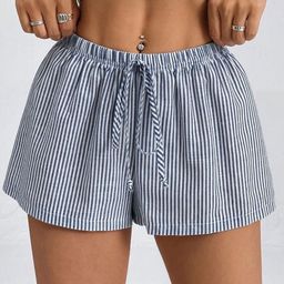LULU & SKY Women Striped Loose Fit High-Rise Technology Shorts-image-94