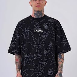 LAUREN ADAMS Floral Printed Round Neck Drop-Shoulder Sleeves Pure Cotton Oversized T-shirt-picture-35