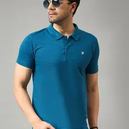 Zigo Men Solid Polo Collar Slim Fit T-shirt-picture-13