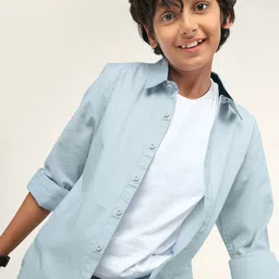 BONKIDS Boys Classic Opaque Casual Shirt-17