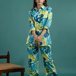 Anouk Printed Pure Cotton Notch Neck Tunic With Trouser-picture-16
