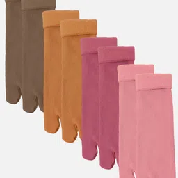 StyFun Women Pack Of 4 Striped Thermal Warm Calf Length Socks-36