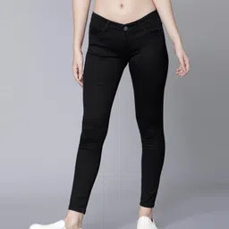 tyffyn Women Slim Mid Rise Black Jeans-picture-0