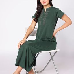 beebelle Mandarin Collar Maxi Nightdress-image-31