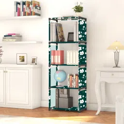 Multipurpose Collapsible Bookshelf 5 Racks Book Stand Almirah for Home & Kids Metal Open Book Shelf-41