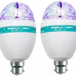 Disco Ball Lamp RGB Rotating LED Strobe Party Bulb Stage Light for Family Party,Birthday,Festival,Desk Lamp Decoration (Pack of 2) Single Disco Ball-picture-2