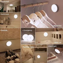 ZUKHRUF 8 LED Automatic LED USB Charging Wireless Sensor Wall Light (Pack of 2) Smart Sensor Light image 3