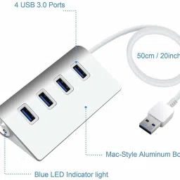 CLUSPEX 4 Port USB 3.0 Hub USB Adapter image 4