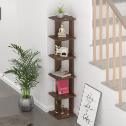 Braine Wall Decor Shelf Display Rack Decorative Hall Décor for Living room Engineered Wood Semi-Open Book Shelf-24
