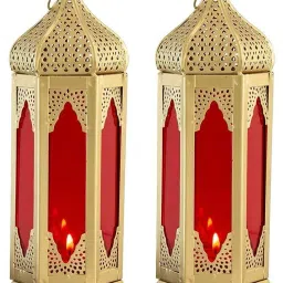 Multicolor Iron Table Lantern-picture-3