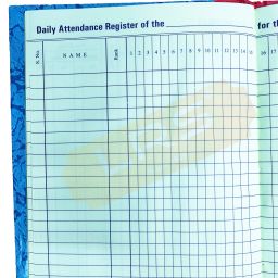 lrs Attendance Book Short Size - 21 * 17 cm - 80 GSM Ledger Paper - Hazri Copy 38 Pages - Pack of 1 - 1-Part Attendance Book image 3