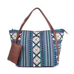 ASTRID Blue Self Design Handheld Bag-44