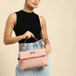 DressBerry Textured Structured Handheld Bag-9