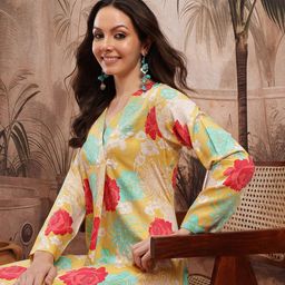 Sangria Floral Print Midi Dress-image-40