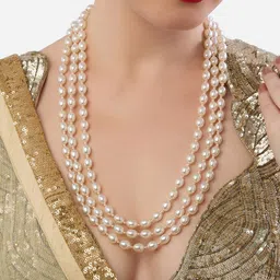 Zaveri Pearls Rose Gold-Plated Layered Necklace-image-25