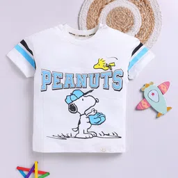 Happy Faces Kids Boys Snoopy Printed Pure Cotton T-Shirt-42