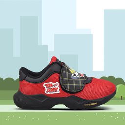 Campus Kids Red Mesh Tom & Jerry Running Marking Shoes-12
