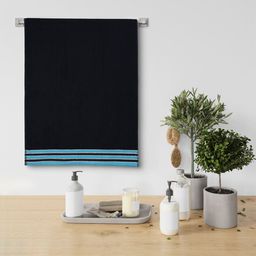Urban Magic Navy Blue Solid 380 GSM Cotton Bath Towel-image-87