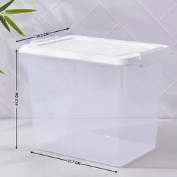 Home Centre Transparent Omnia Secure Storage Box with Lid image 3