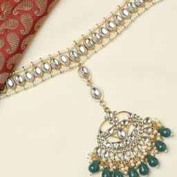 OOMPH Gold-Plated Kundan Stone-Studded Head Jewellery-image-99