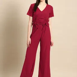 WoowZerz Women Self Design Top with Palazzos-picture-6