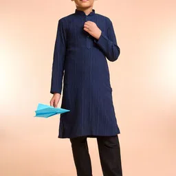 Manyavar Boys Textured Kurta with Pyjama-17