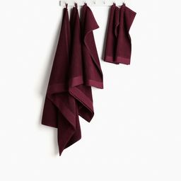 H&M Dark Purple Cotton Terry Hand Towel-54
