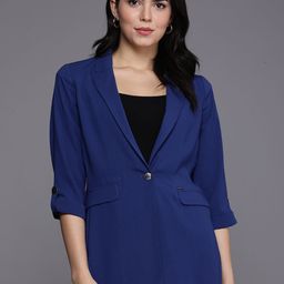 Allen Solly Woman Peaked Lapel Single Breasted Casual Blazers-picture-28