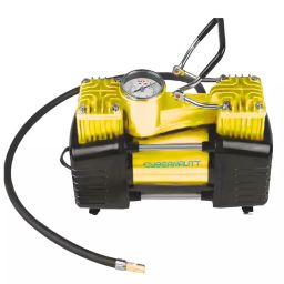 Cybernautt Portable Car Tire Inflator 150 PSI 12 V/24 A with Dual Metal Cylinder, Y100-0