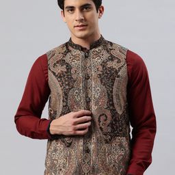 SWI Stylish Men Woven Regular Fit Nehru Jacket-picture-56