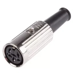 RS PRO 6 Pole DIN Socket 1A 100 V AC Push Lock Female Cable Mount, 491223-2
