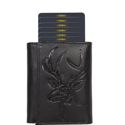 DOECRAFT Men Animal Printed Leather Three Fold Wallet-37