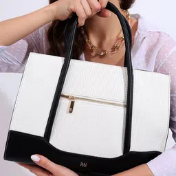 itti Textured PU Oversized Structured Handheld Bag-12