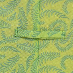 Kuber Industries Set Of 6 Green Metallic Leaf Printed Foldable Rectangle Cloth Saree Stacker image 2