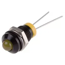 RS PRO Yellow Panel Mount Indicator 2V DC, Mounting Hole Size 8 mm, IP Rating IP67, Model No 205347-6