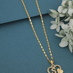 Boghra Sales Gold-Plated Metal Cubic Zirconia Necklace-12