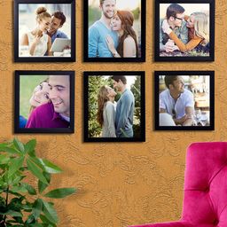 Art Street Black Solid Set Of 6 Wall Photo Frames-5