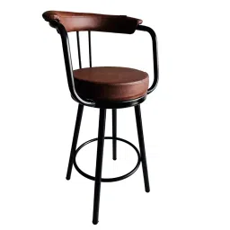 PP CHAIR Brown Multipurpose Stool with Cushion Seat Cast Iron-image-86