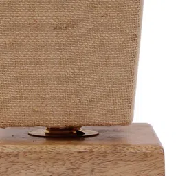 Devansh Beige & Brown Self Design Traditional Table Lamp with Shade image 5