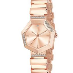 JUST LIKE Women Embellished Dial & Bracelet Style Straps Analogue Watch 169 ROSE GOLD-image-51