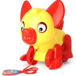 United Agencies Benny Dog Pull Along Toy - Yellow-67