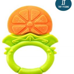 Tiny Tycoonz Fruit Shape Silicone Teether - Orange-20