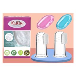 Kritiu Silicone Fingure Brush With Case Pack Of 2 - Pink & Blue-16