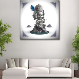 OLIVE TREE Silver-Toned & White Religious Printed Canvas Wall Art-44