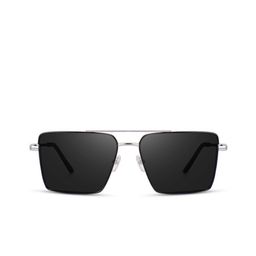 SPADEACES Unisex Black Lens & Silver-Toned Rectangle Sunglasses with UV Protected Lens-picture-36