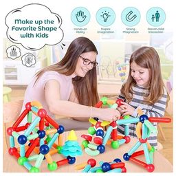 Enorme Magnetic Building, Constructing and Learning Blocks for Kids, Magnet Sticks and Ball Game Set- 25 Pcs image 3