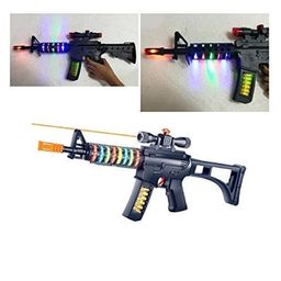 Sanjary Light and Sound Army Style Machine Gun Toy with Vibration for kids color design may vary image 3
