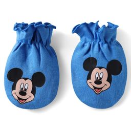 Babyhug Disney Interlock Knit Cap Mittens & Booties Set with Mickey Mouse Graphics Blue - Diameter 11.5 cm image 3