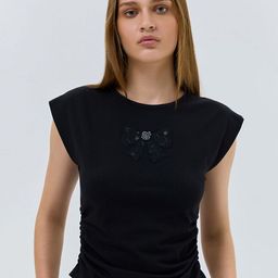 COVER STORY Women Solid Round Neck Slim Fit T-shirt-picture-10