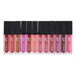 A.D.S Set Of 12 Waterproof Long Lasting Liquid Matte Lipstick- 10ml Each- Shade A-3